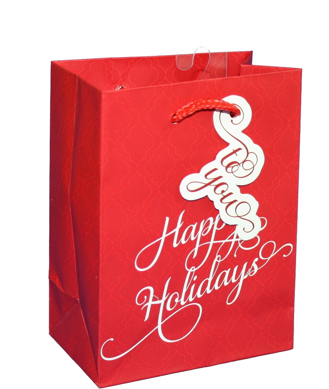 Traditional Lettering Gift Bag - Merry Christmas Red Large