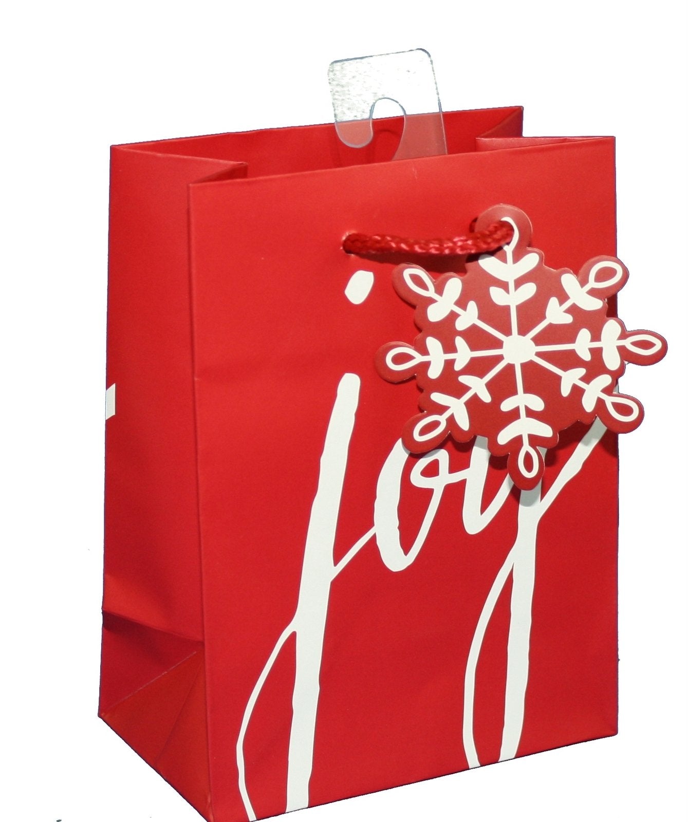 Traditional Lettering Gift Bag - Merry Christmas Red Large