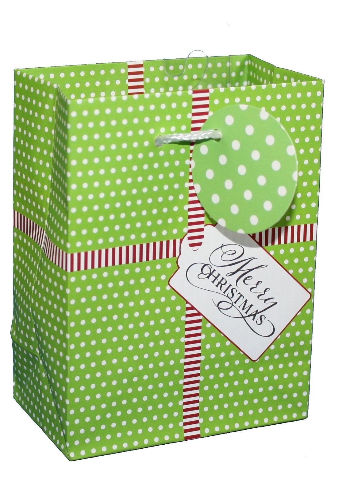 Traditional Lettering Gift Bag - Merry Christmas Red Large