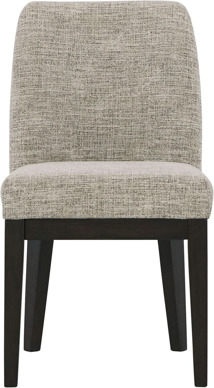 Traditional Upholstered Dining Chair Set Of 2 Dark Brown