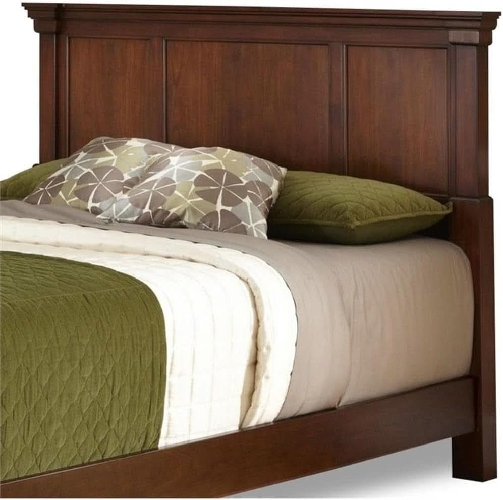 Traditional Wood King Headboard with Carved Details and Moldings