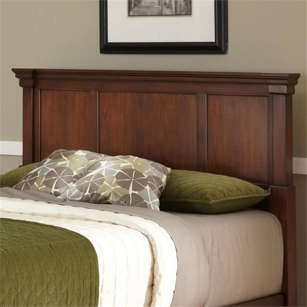 Traditional Wood King Headboard with Carved Details and Moldings