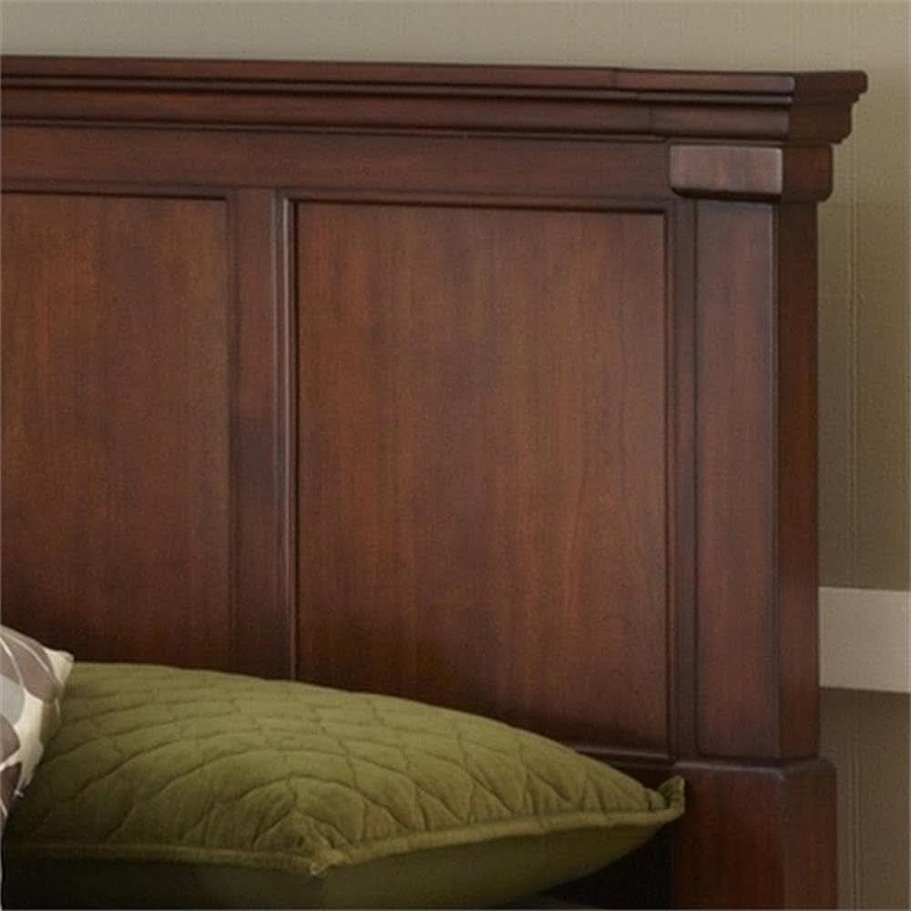 Traditional Wood King Headboard with Carved Details and Moldings