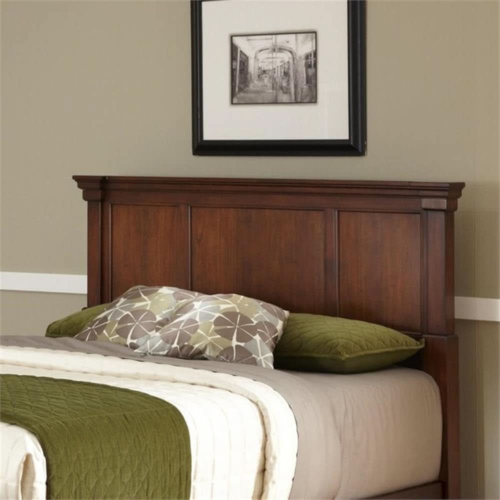 Traditional Wood King Headboard with Carved Details and Moldings