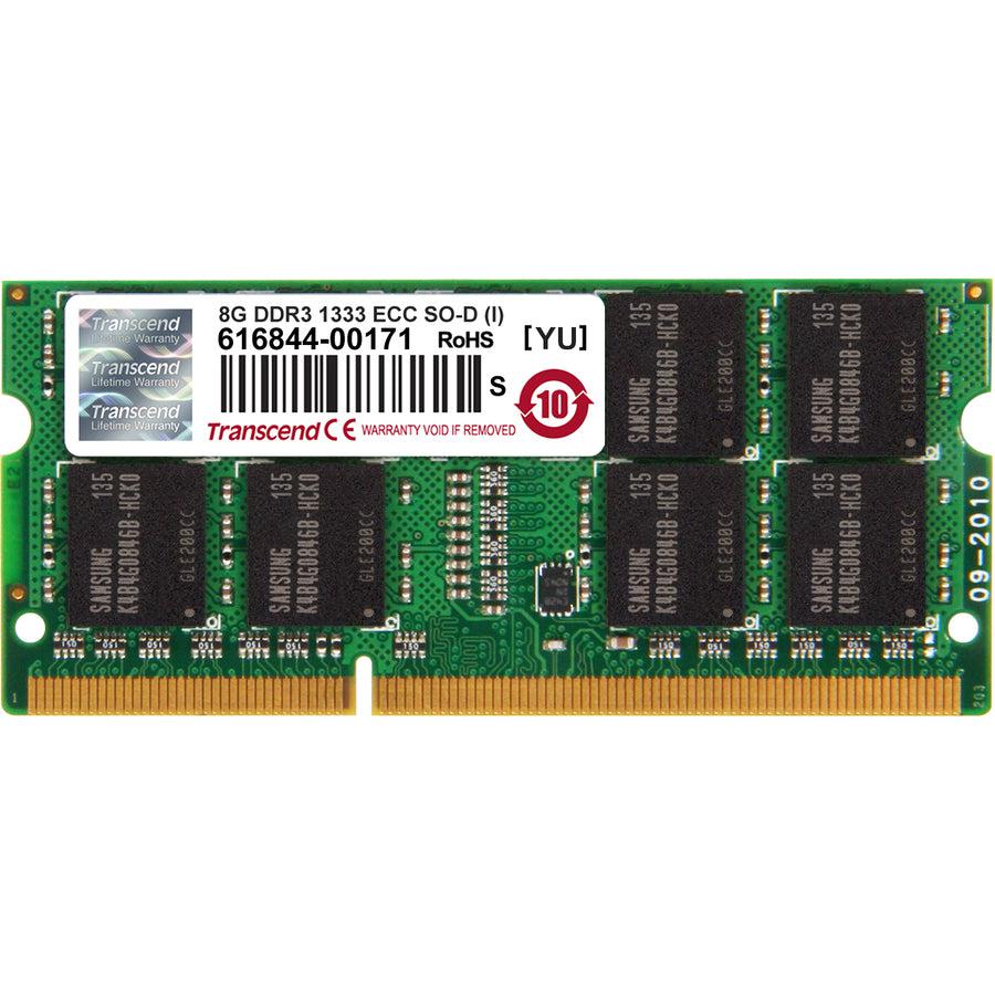 Transcend 8Gb Ddr3 1333 Ecc-So-Dimm Cl9 2Rx8 Ind