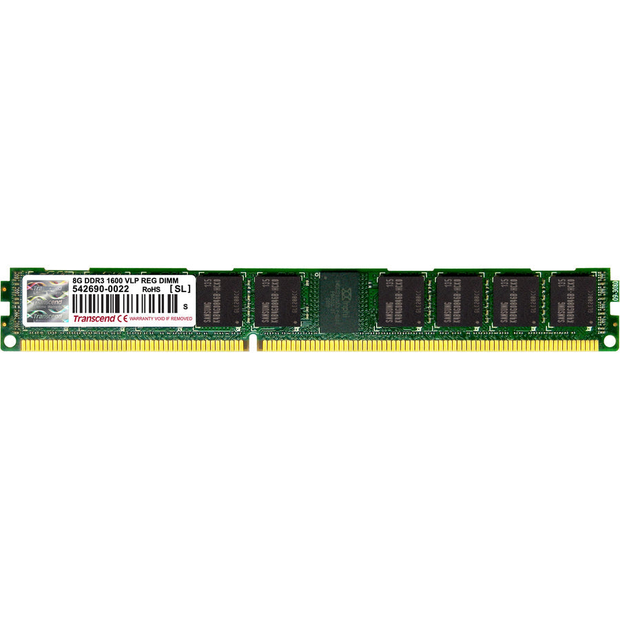 Transcend 8Gb Ddr3 Memory 240Pin Long-Dimm Ddr3-1600 Ecc Registered Memory