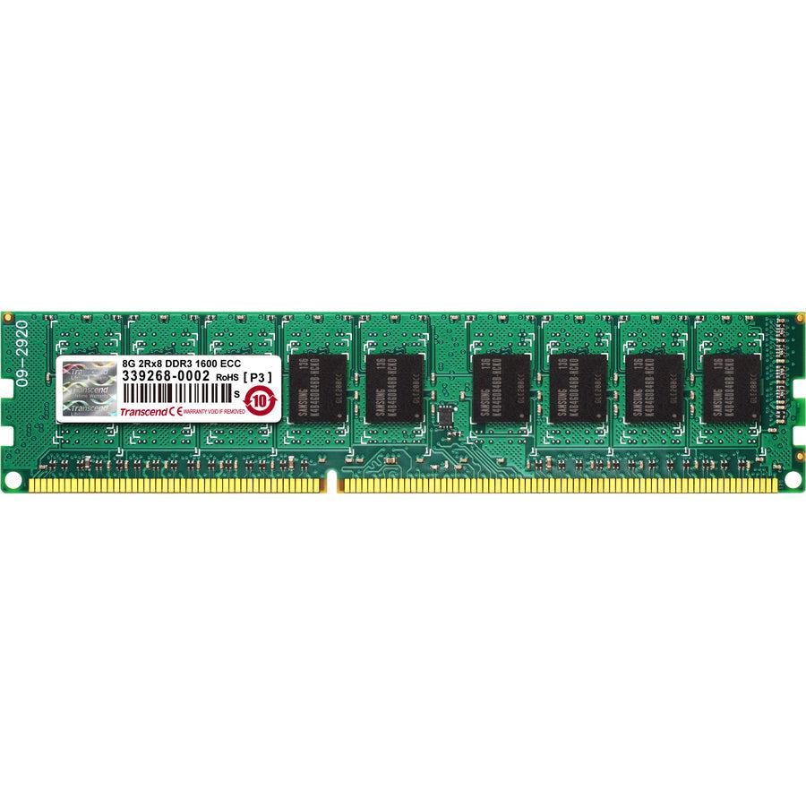Transcend 8Gb Ddr3 Memory 240Pin Long-Dimm Ddr3-1600 Ecc Unbuffer Memory