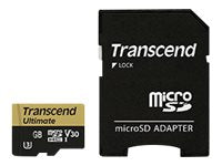 Transcend Ultimate - Flash memory card (microSDHC to SD adapter included) - 16 GB - UHS Class 3 - microSDHC UHS-I