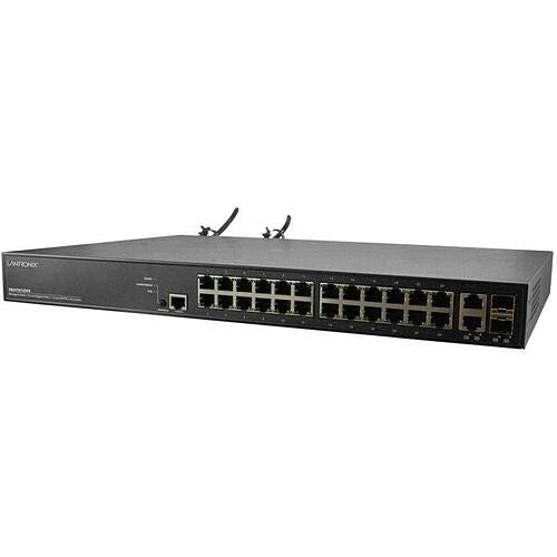 Transition Networks Managed 24-Port PoE++ Switch with Dual Uplinks for Businesses