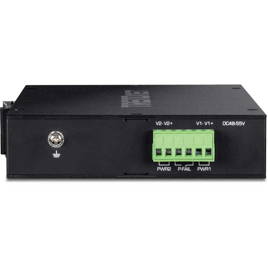 Trendnet 5-Port Industrial Gigabit Poe+ Switch, Extreme Temperature Range -20&Deg; - 65&Deg;C (-4&Deg; - 149&Deg;F), Din-Rail Switch, 50-55V Dc, 4 X Gigabit Poe+ Ports, 1 X Gigabit Sfp Slot, Ti-Pgm541, Black