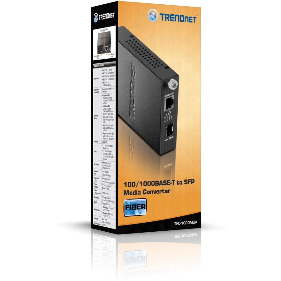 Trendnet Tfc-1000Mga Network Media Converter Internal 1000 Mbit/S Multi-Mode Black, Silver