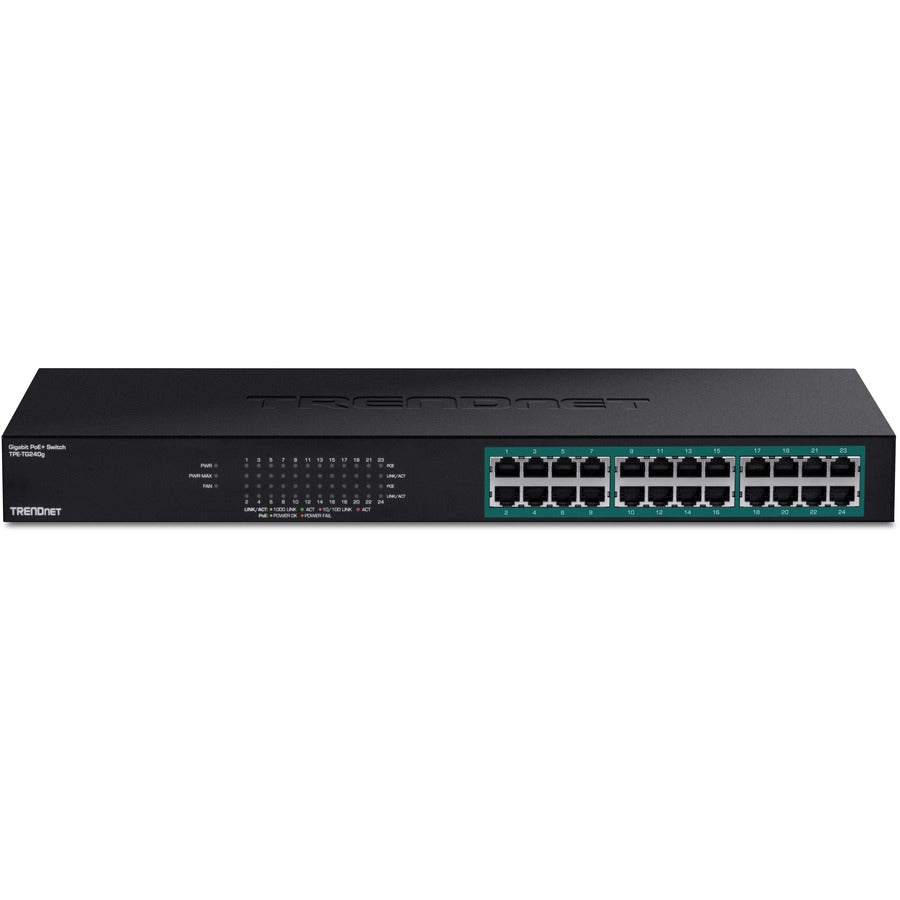 Trendnet Tpe-Tg240G Network Switch Unmanaged L2 Gigabit Ethernet (10/100/1000) Power Over Ethernet (Poe) Black