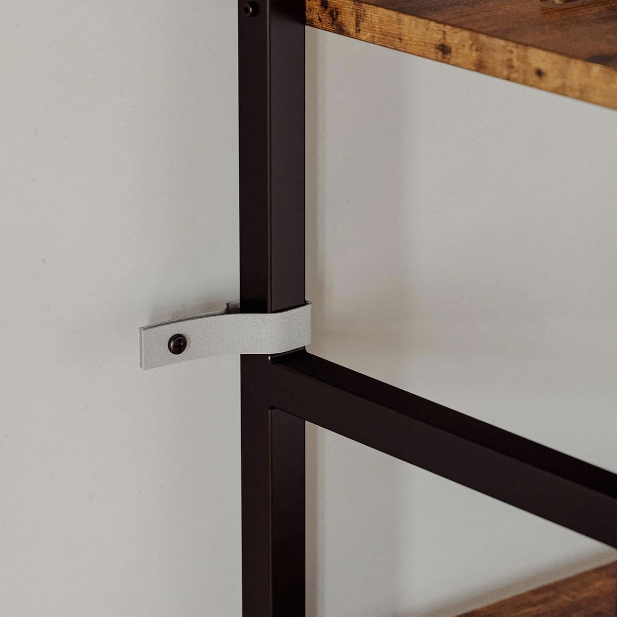 Triple Wide 5 Tier Industrial Bookshelf Matte Black