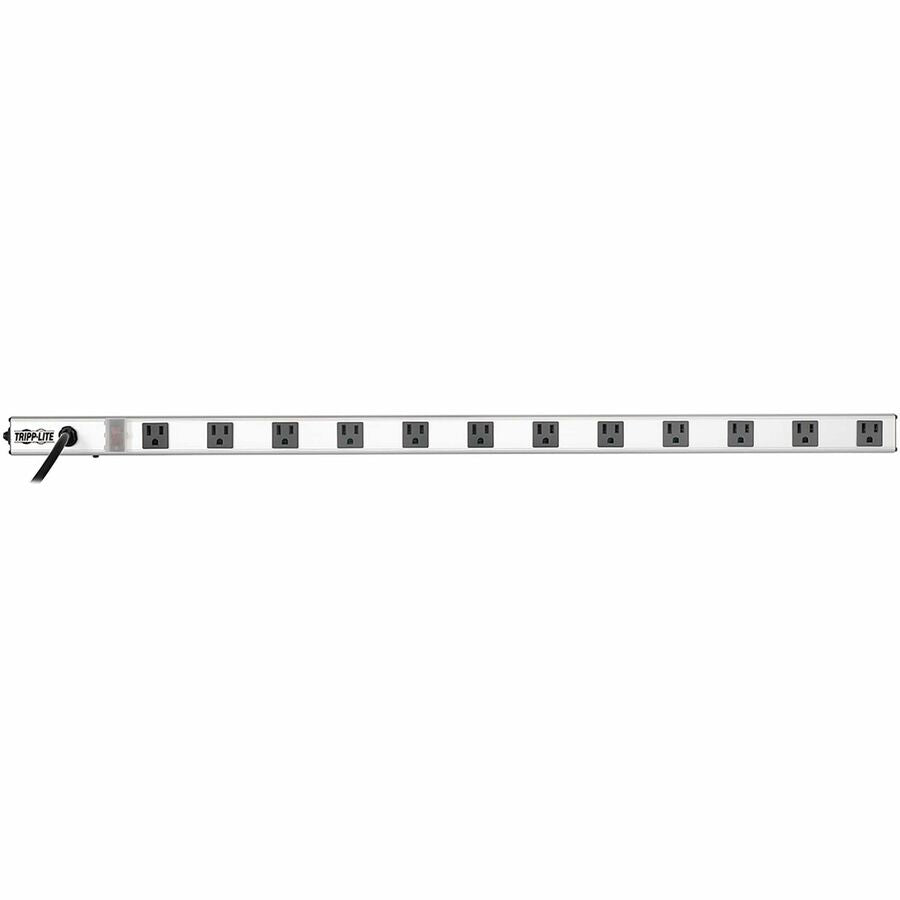 Tripp Lite 12 Right-Angle Outlet Vertical Power Strip, 120V, 15A, 15-Ft. Cord, 5-15P, 36 In.