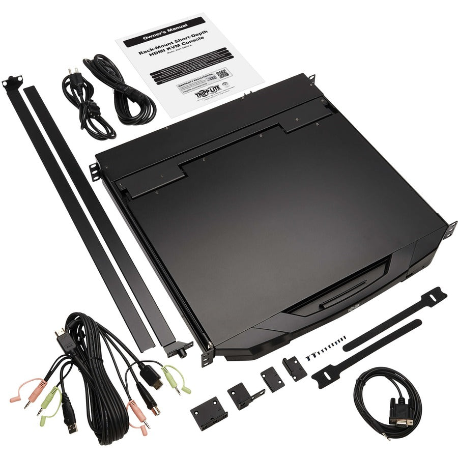 Tripp Lite 1U Rack-Mount Short-Depth HDMI KVM Console KVM Switch with 18.5 in. LCD - 1
