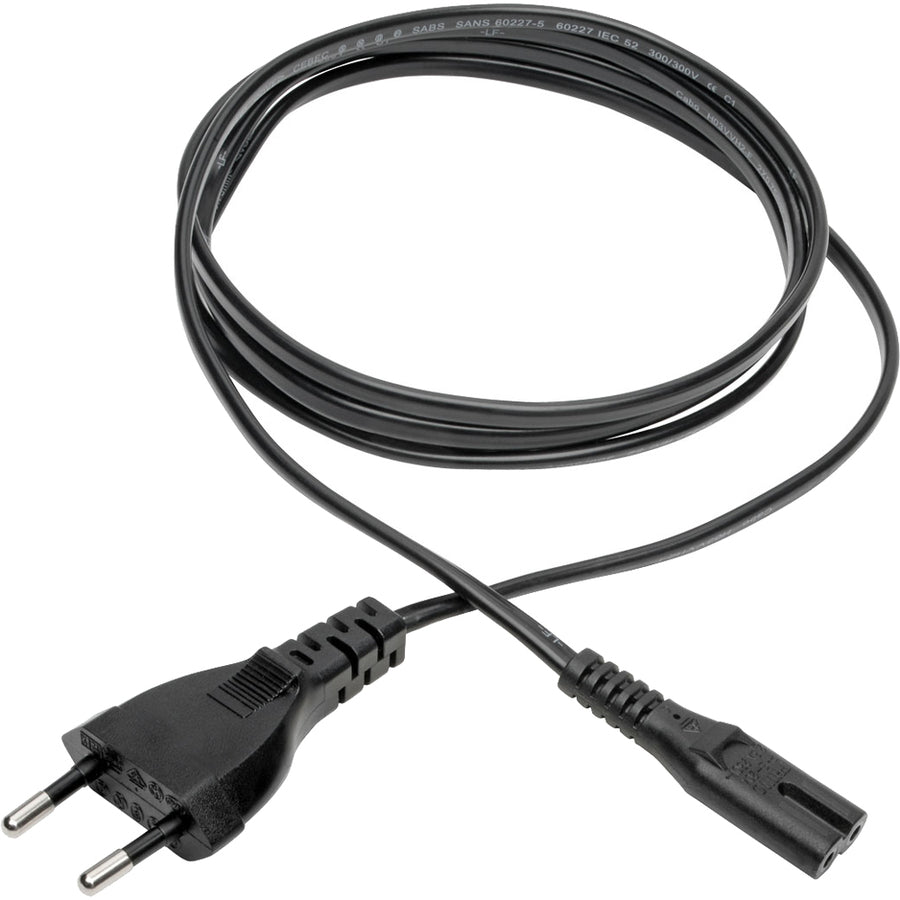 Tripp Lite 2-Prong Europlug Computer Power Cord, 2.5A (C7 To Cee 7/16), 6 F