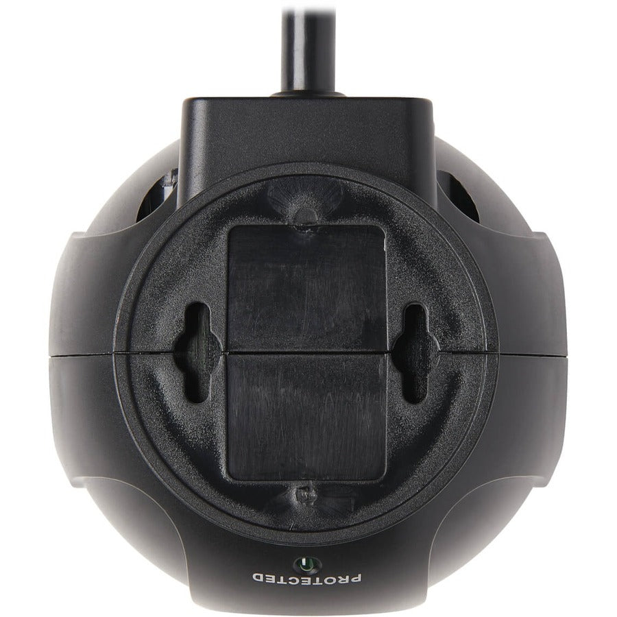 Tripp Lite 3-Outlet Spherical Surge Protector, 4 Usb Ports (4.8A Shared) - 6-Ft. (1.83 M) Cord, 5-15P Plug, 540 Joules, Black