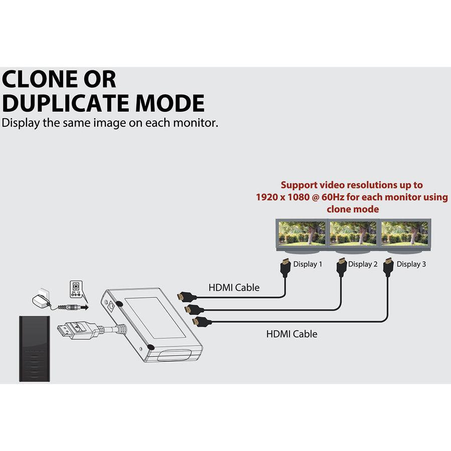 Tripp Lite 3-Port Displayport 1.2 To Hdmi Multi-Stream Transport (Mst) Hub, 3840 X 2160 (4K X 2K) Uhd