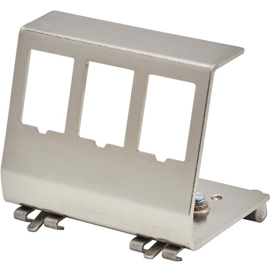 Tripp Lite 3-Port Metal DIN-Rail Mounting Module for Snap-In Keystone Jacks and Couplers, Silver, TAA