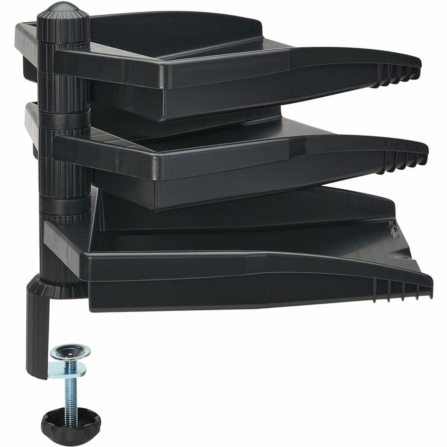 Tripp Lite 3-Tray Document Holder with Desktop Clamp Swivel - TAA - 15.6 x 12.2 x 10.5 x -