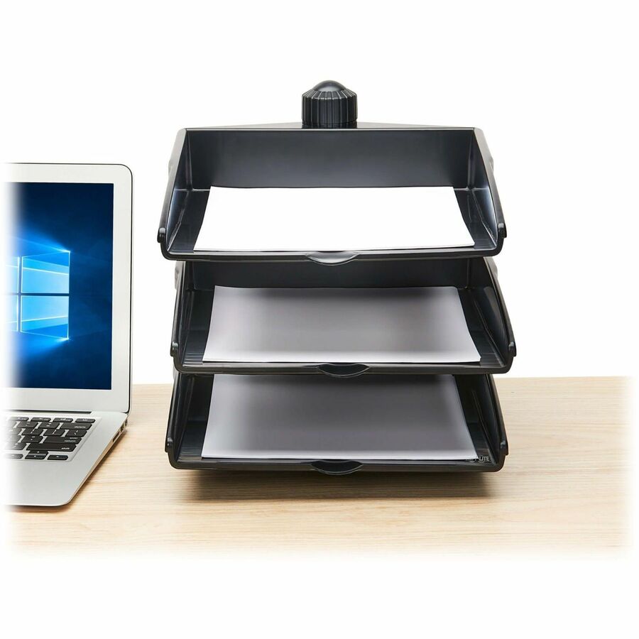Tripp Lite 3-Tray Document Holder with Desktop Clamp Swivel - TAA - 15.6 x 12.2 x 10.5 x -