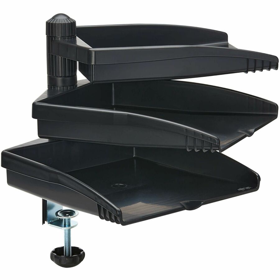 Tripp Lite 3-Tray Document Holder with Desktop Clamp Swivel - TAA - 15.6 x 12.2 x 10.5 x -