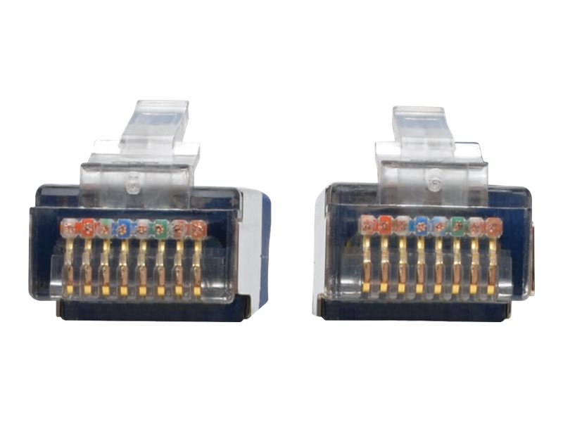 Tripp Lite 350 MHz Molded Shielded STP Patch Cable (RJ45 M/M), Blue, 7 ft. - Patch cable - RJ-45 (M) to RJ-45 (M) - 7 ft - STP N105-007-BL