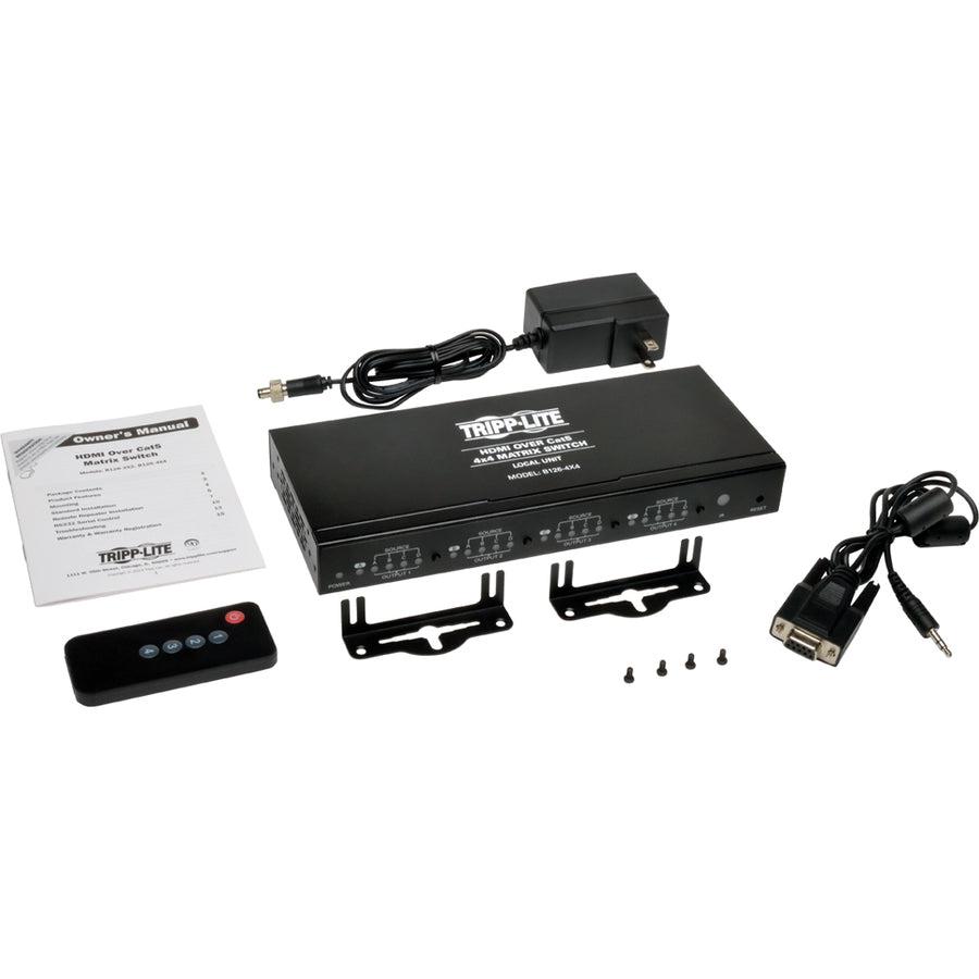 Tripp Lite 4 X 4 Hdmi Over Cat5 / Cat6 Matrix Splitter Switch, Box-Style Transmitter, Video And Audio, 1080P @ 60 Hz, Up To 53.34 M (175-Ft.)