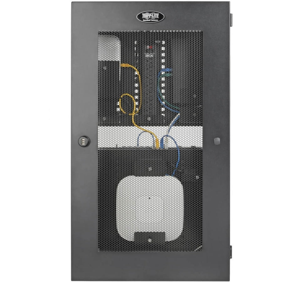 Tripp Lite 5U Low-Profile Vertical Wall Mount Structured Wiring Enclosure, Switch-Depth, Adjustable Equipment Brackets
