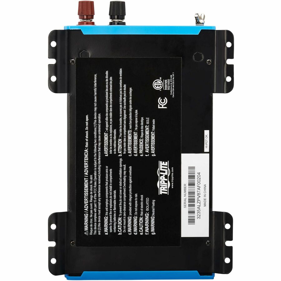 Tripp Lite 600W Light-Duty Compact Power Inverter - 2x 5-15R, USB Charging, Pure Sine