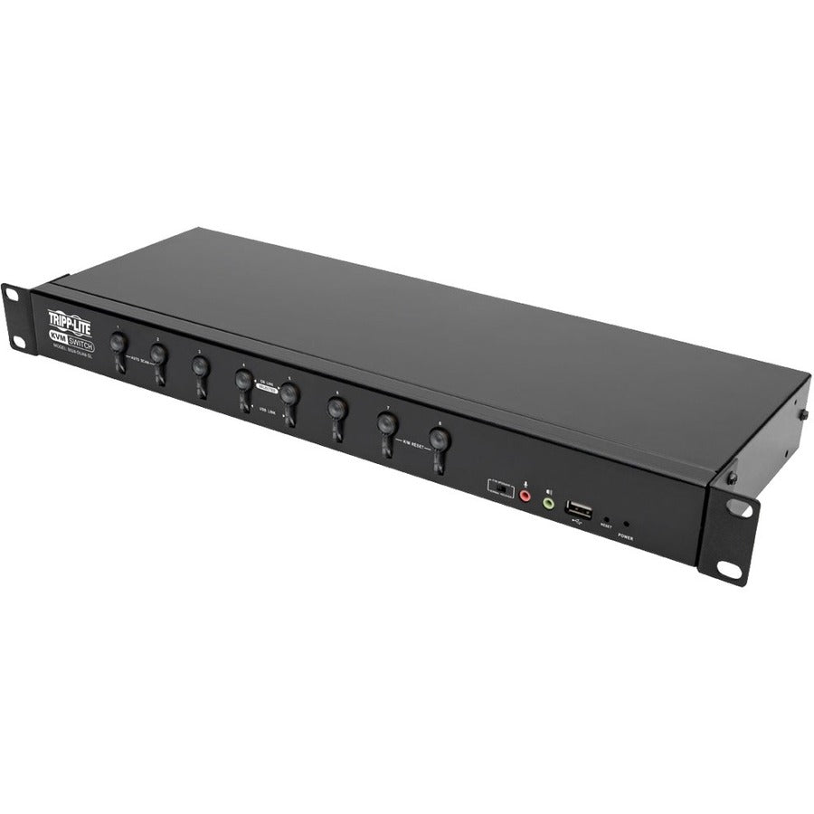 Tripp Lite 8-Port Dvi/Usb Kvm Switch With Audio And Usb 2.0 Peripheral Sharing, 1U Rack-Mount, Single-Link, 1920 X 1200 (1080P)