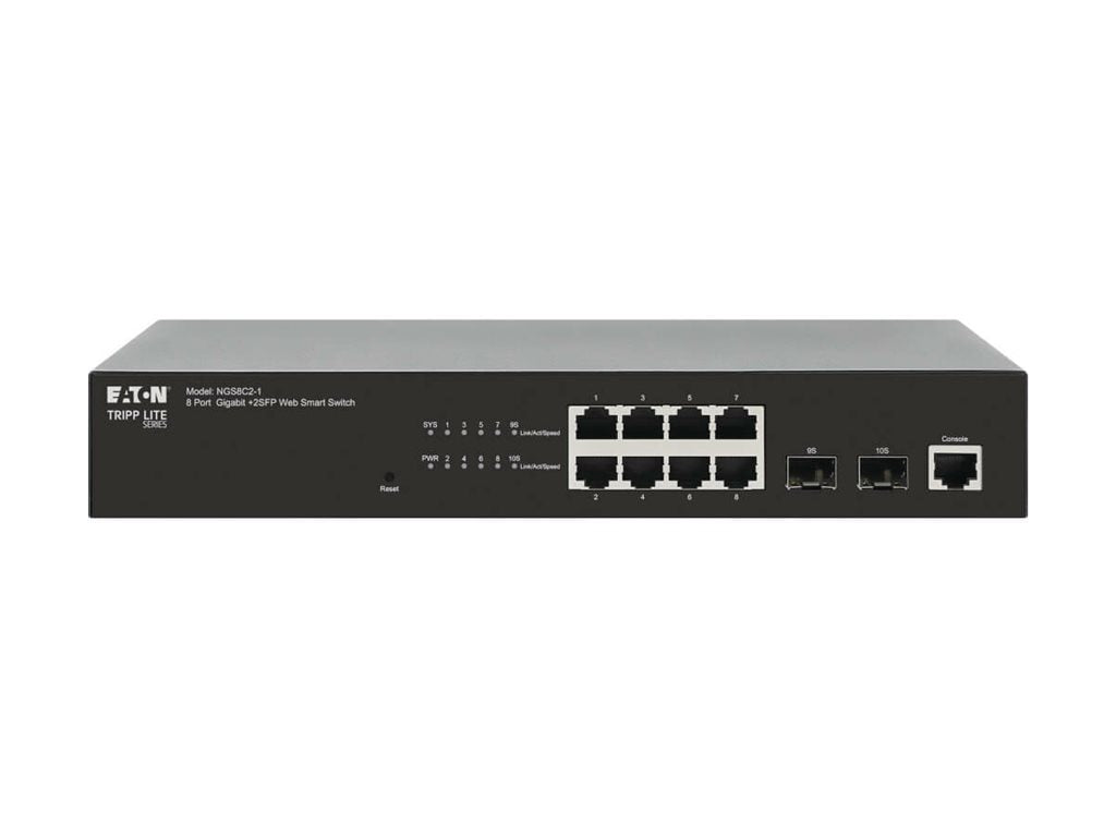 Tripp Lite 8-Port Managed Gigabit Ethernet Switch Layer 2 for Offices