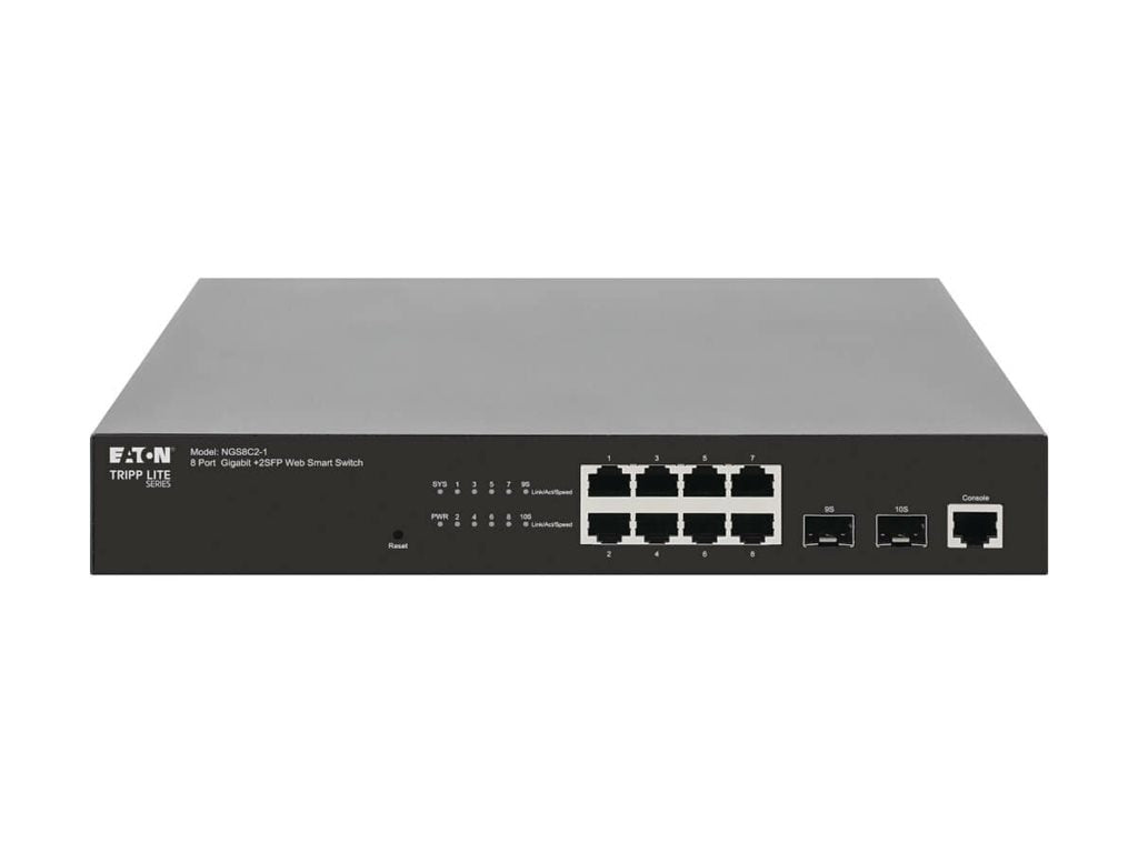 Tripp Lite 8-Port Managed Gigabit Ethernet Switch Layer 2 for Offices