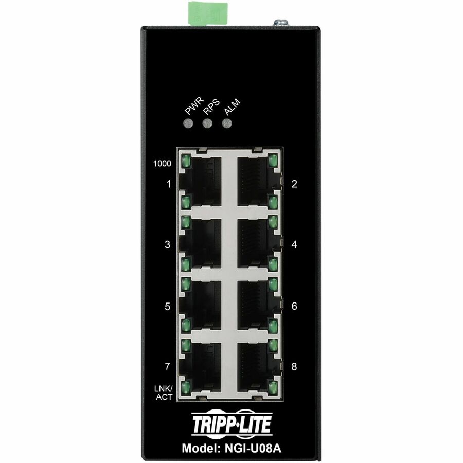 Tripp Lite 8-Port Unmanaged Industrial Gigabit Ethernet Switch - 10/100/1000 Mbps,
