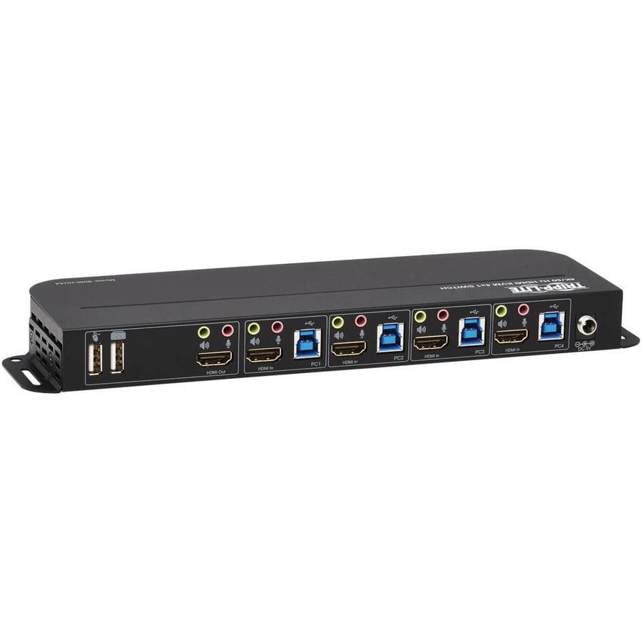 Tripp Lite B005-Hua4 4-Port Hdmi/Usb Kvm Switch - 4K 60 Hz, Hdr, Hdcp 2.2, Ir, Usb Sharing