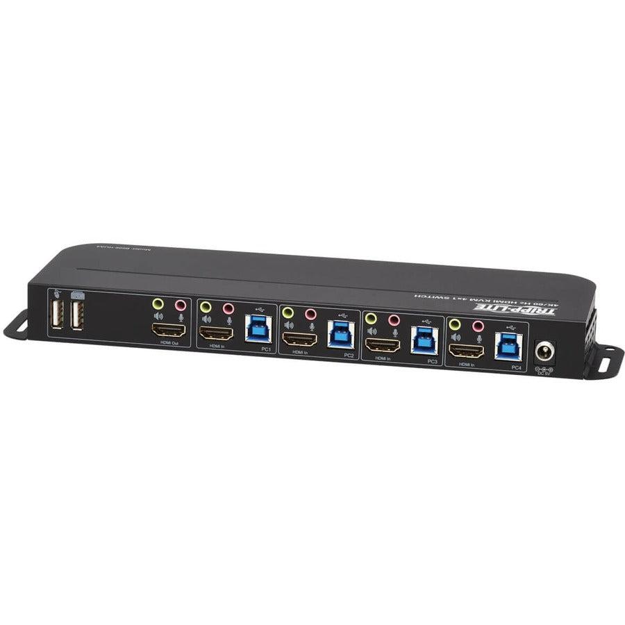Tripp Lite B005-Hua4 4-Port Hdmi/Usb Kvm Switch - 4K 60 Hz, Hdr, Hdcp 2.2, Ir, Usb Sharing