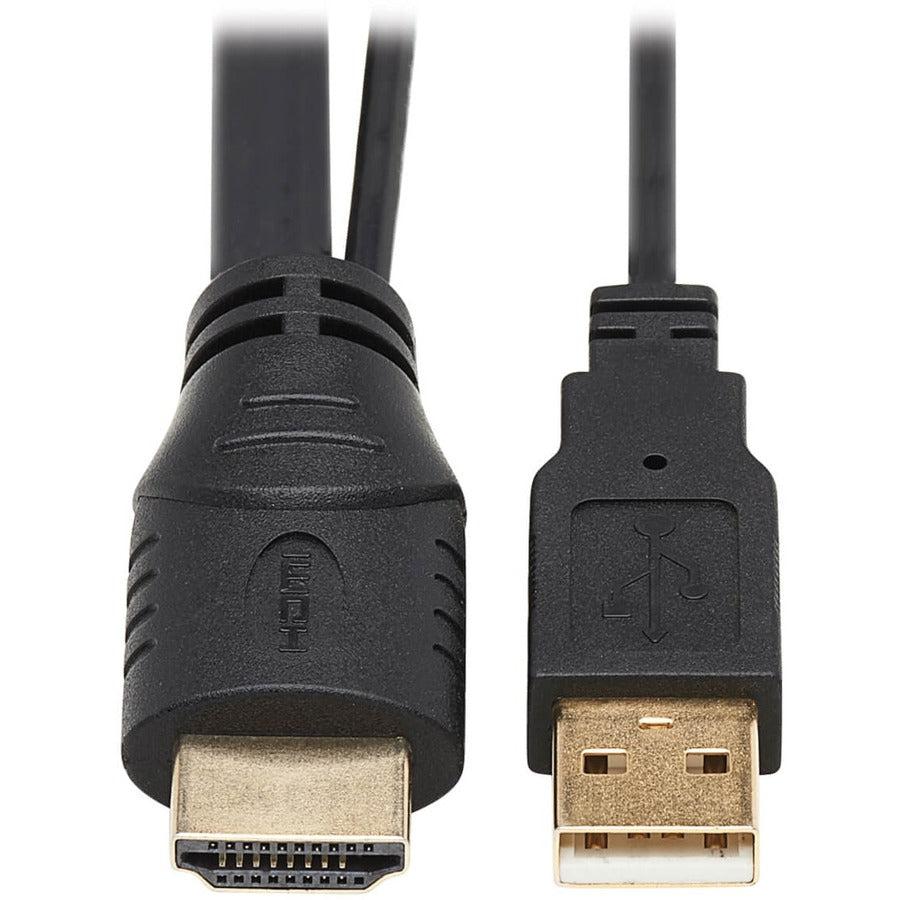 Tripp Lite B321-4X1-Hdvc 4-Port Presentation Adapter, 4K 60 Hz (4:4:4) Hdmi, Dp, Usb-C And 1080P Vga To Hdmi, Built-In Cables