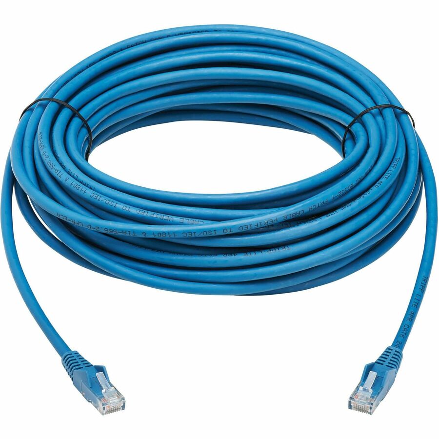 Tripp Lite Cat6 Gigabit Snagless Molded UTP Ethernet Cable (RJ45 M/M) PoE LSZH Blue 15 m