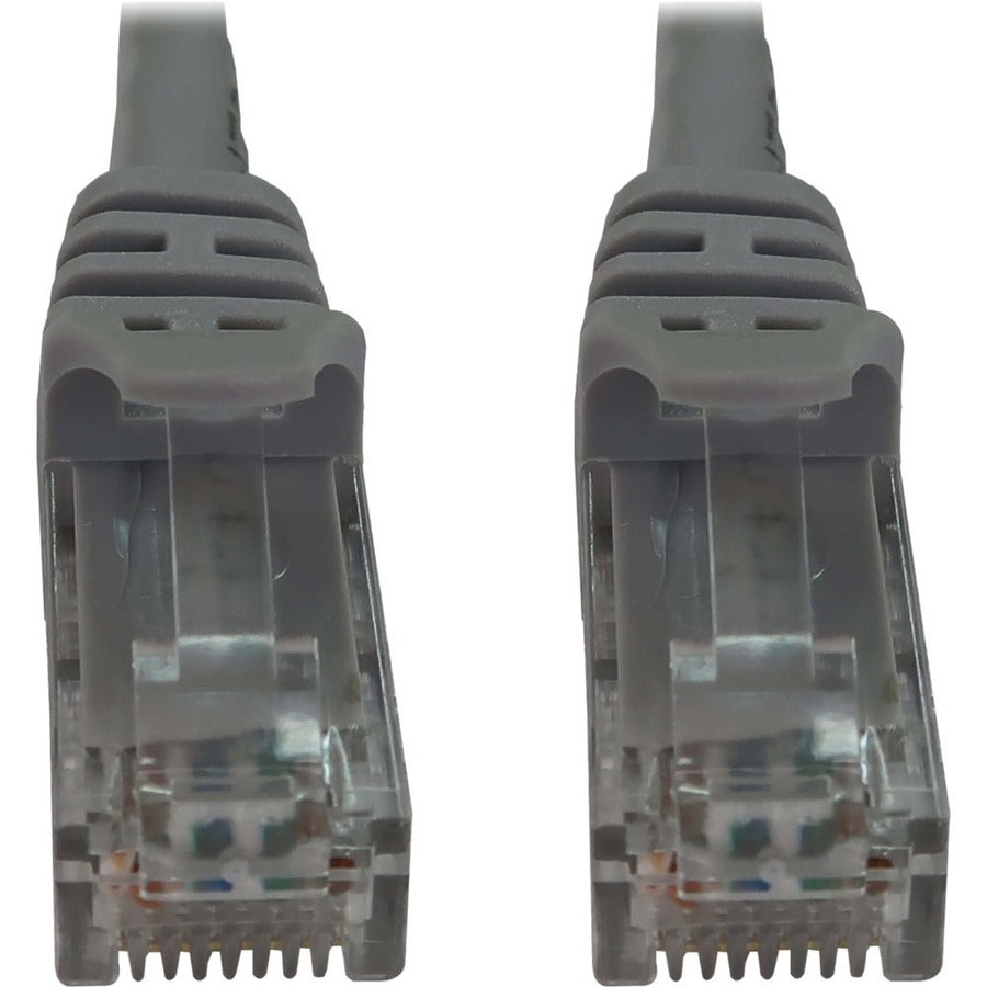 Tripp Lite Cat6a 10G Snagless Molded UTP Ethernet Cable (RJ45 M/M) PoE Gray 100 ft. (30.5