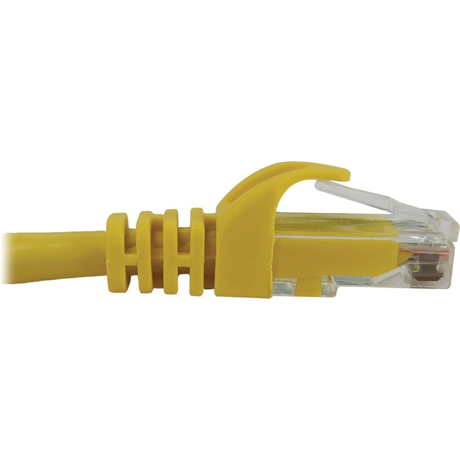 Tripp Lite Cat6a 10G Snagless Molded UTP Ethernet Cable (RJ45 M/M) PoE Yellow 100 ft. (30.