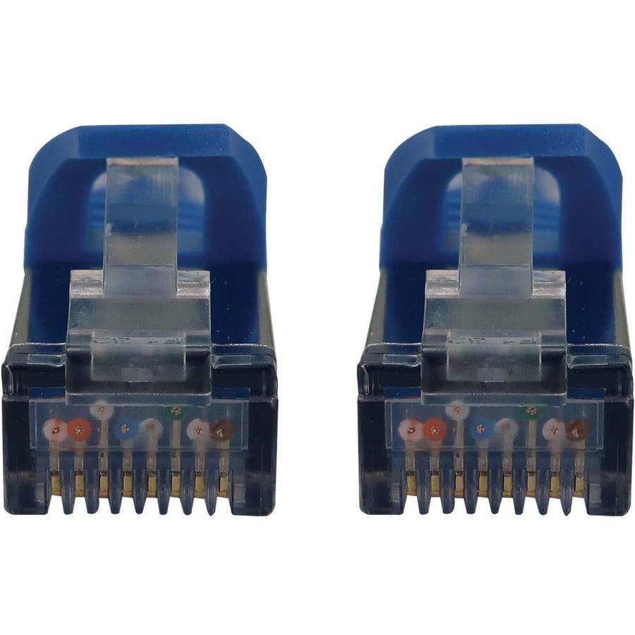 Tripp Lite Cat6a 10G Snagless Shielded Slim STP Ethernet Cable (RJ45 M/M), PoE, Blue, 25 ft. (7.6 m)