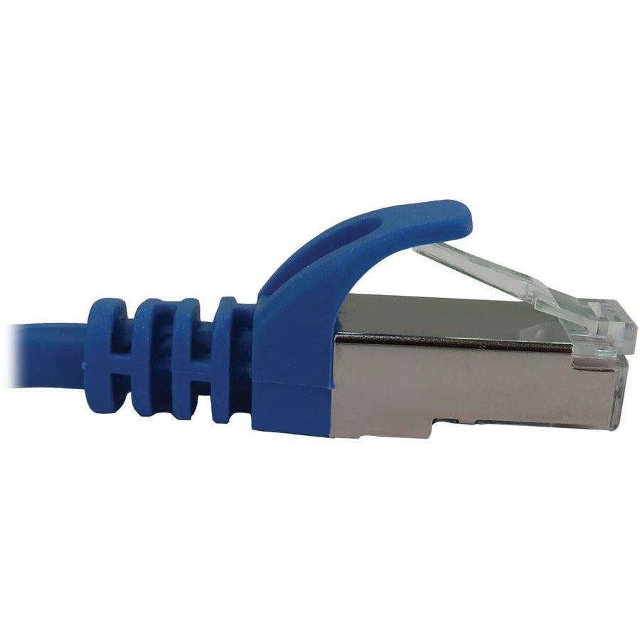 Tripp Lite Cat6a 10G Snagless Shielded Slim STP Ethernet Cable (RJ45 M/M), PoE, Blue, 25 ft. (7.6 m)