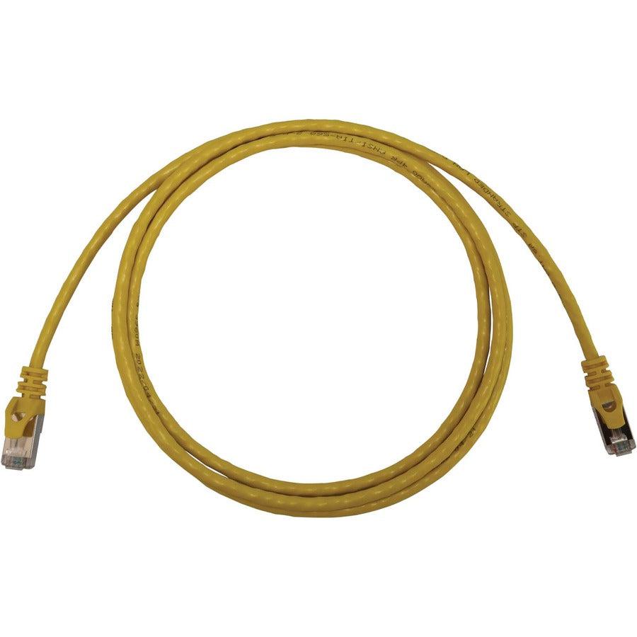 Tripp Lite Cat6a 10G Snagless Shielded Slim STP Ethernet Cable (RJ45 M/M), PoE, Yellow, 25 ft. (7.6 m)