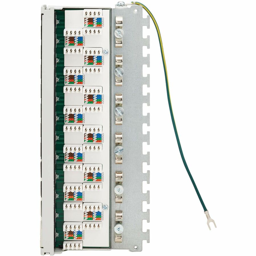 Tripp Lite Cat6a STP Patch Panel, 12 Ports, DIN Rail or Wall Mount, TAA - 12 Port(s) - 12