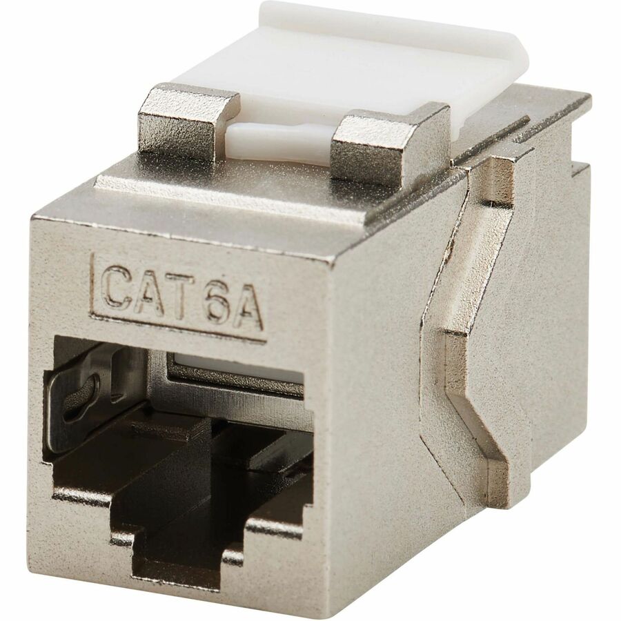 Tripp Lite Cat6a Shielded Snap-In Coupler (RJ45 F/F), TAA - 1 x RJ-45 Keystone Female - 1