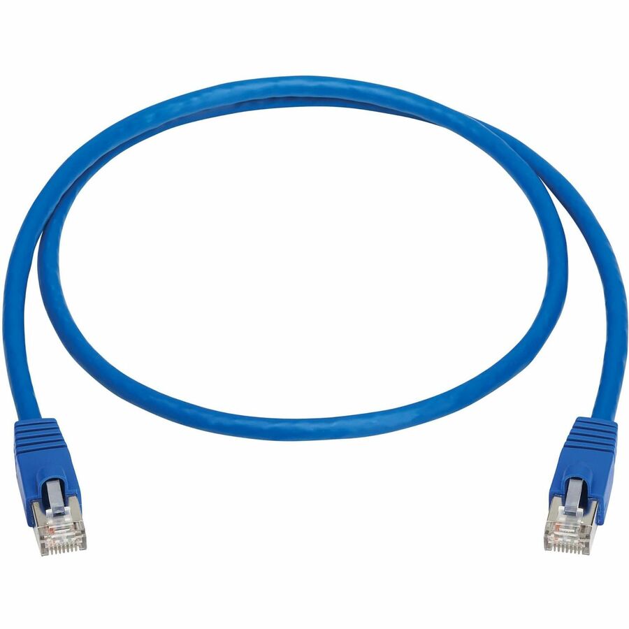 Tripp Lite Cat8 40G Snagless SSTP Ethernet Cable (RJ45 M/M), PoE, Blue, 3 ft. (0.9 m) -