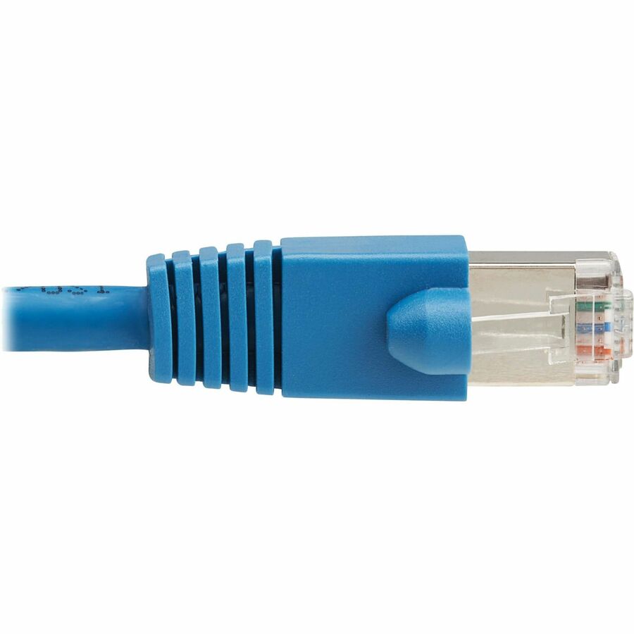 Tripp Lite Cat8 40G Snagless SSTP Ethernet Cable (RJ45 M/M), PoE, LSZH, Blue, 0.5 m (1.6