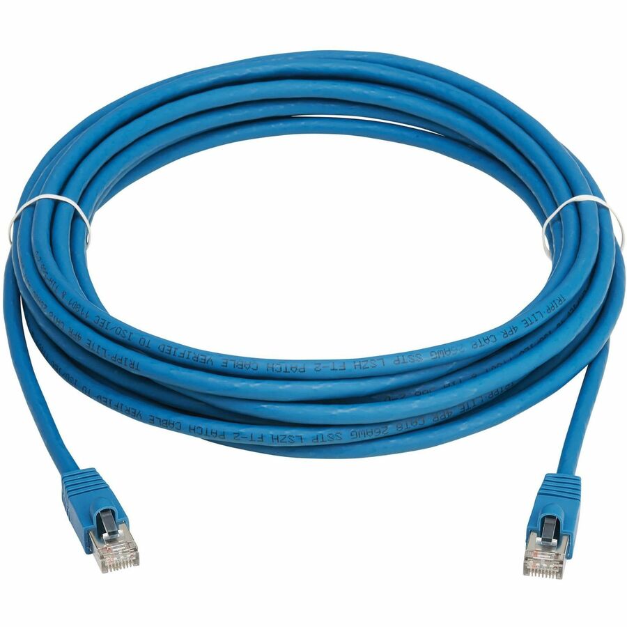 Tripp Lite Cat8 40G Snagless SSTP Ethernet Cable (RJ45 M/M), PoE, LSZH, Blue, 5 m (16.4