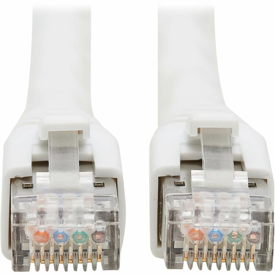 Tripp Lite Cat8 40G Snagless SSTP Ethernet Cable (RJ45 M/M), PoE, White, 1 ft. (0.3 m) -