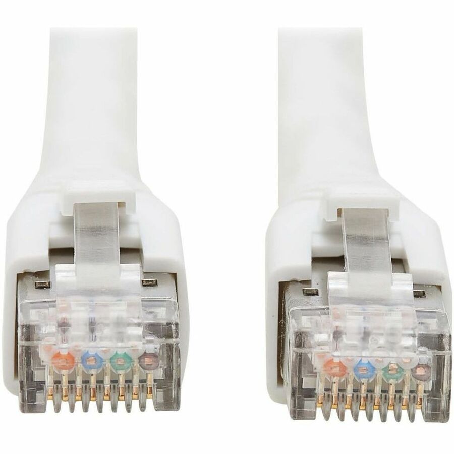 Tripp Lite Cat8 40G Snagless SSTP Ethernet Cable (RJ45 M/M), PoE, White, 12 ft. (3.7 m) -
